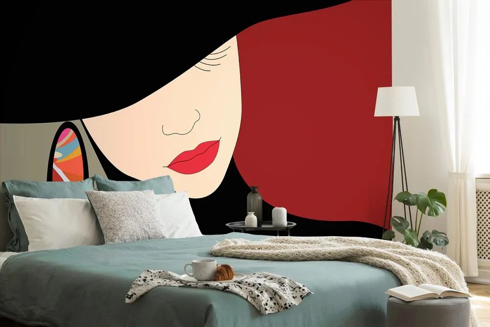 Carta da parati – Nobildonna con cappello