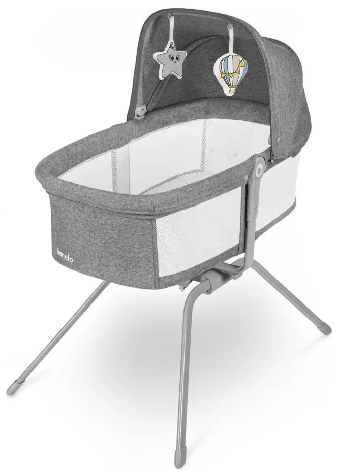 Lionelo - Lettino da viaggio 3 in 1 MALIN Grigio Pietra