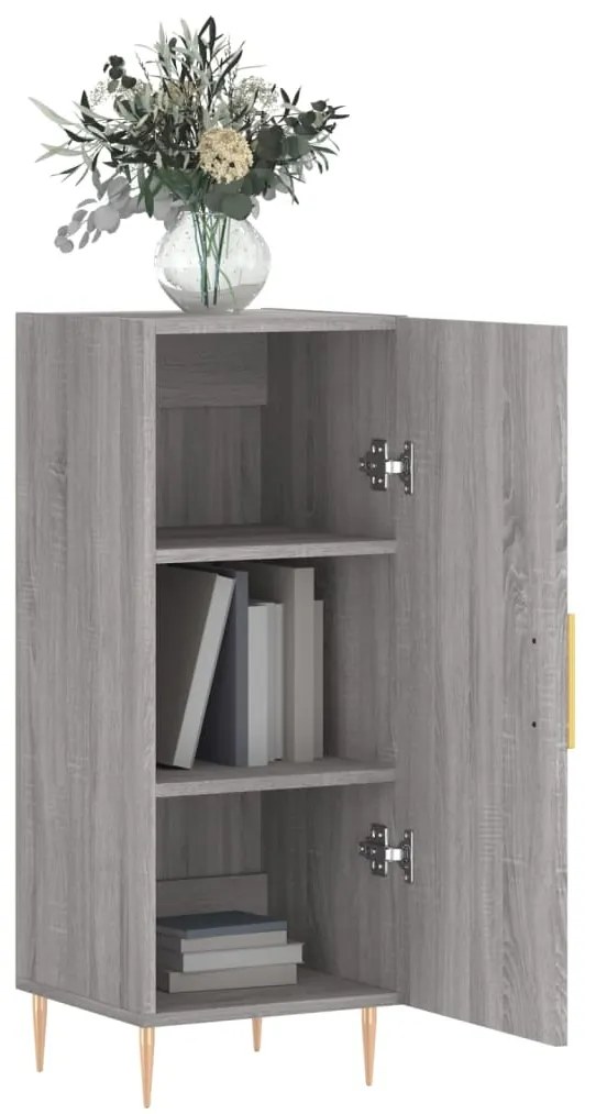 Credenza grigio sonoma 34,5x34x90 cm in legno multistrato