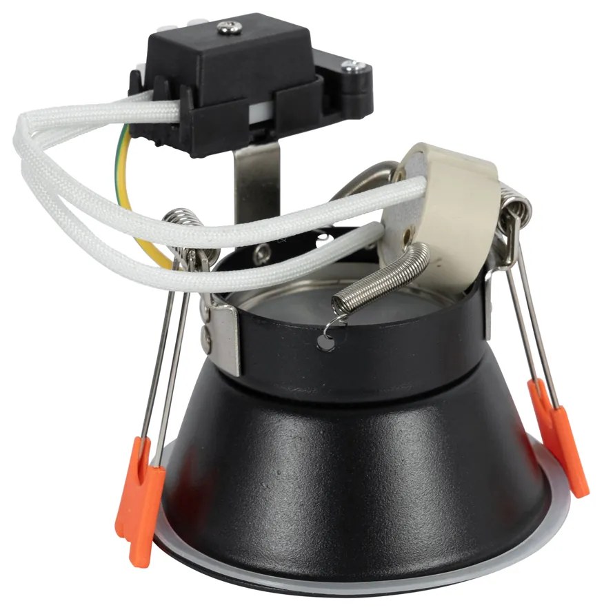 Faretto da incasso smart nero IP44 incl. Wifi GU10 50mm - Dept