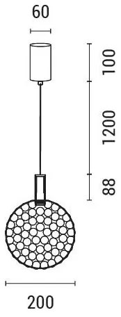 Lampadario LED a sospensione con filo PERFORATO LED/6,3W/230V 3000K cromo lucido diametro 20 cm