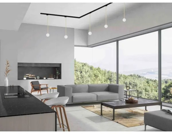 Argon 4308 - Lampadario con sistema a binario BANG 1xG9/6W/230V ottone