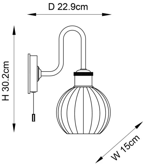 Endon 95507 - Applique da bagno KENDALL 1xE27/10W/230V IP44 ottone