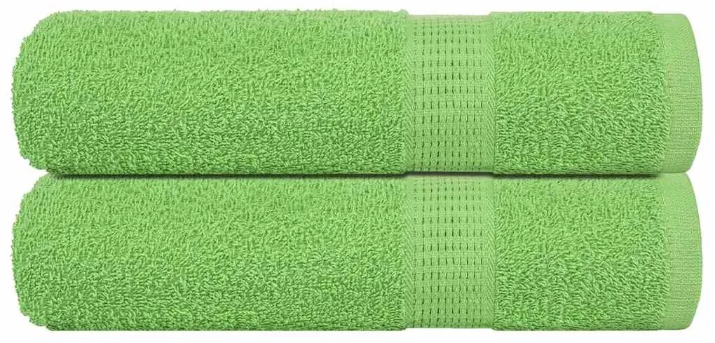 Asciugamani 2 Pz Verde Mela 50x100 Cm 360 G/m² 100% Cotone /