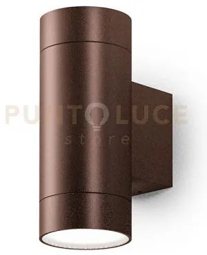 Ges1067- applique 1 luce attcaco gu10 colore marrone in alluminio i...