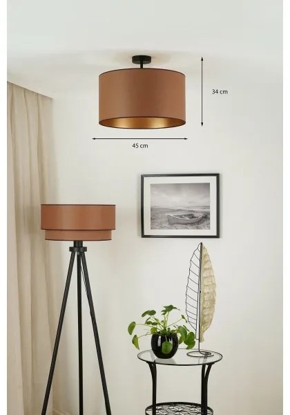 Brilagi - Lampadario OREGON ROLLER VEGE 1xE27/15W/230V Ø45 cm marrone