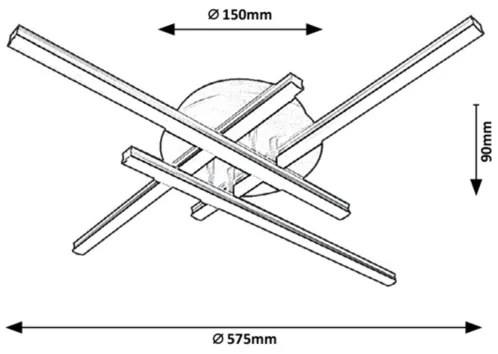 Rabalux - Plafoniera LED 4xLED/25W/230V