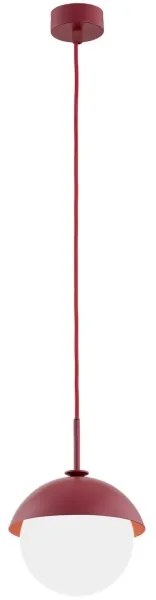 Argon 8296 - Lampadario a sospensione con filo CAPPELLO 1xE27/15W/230V rosso