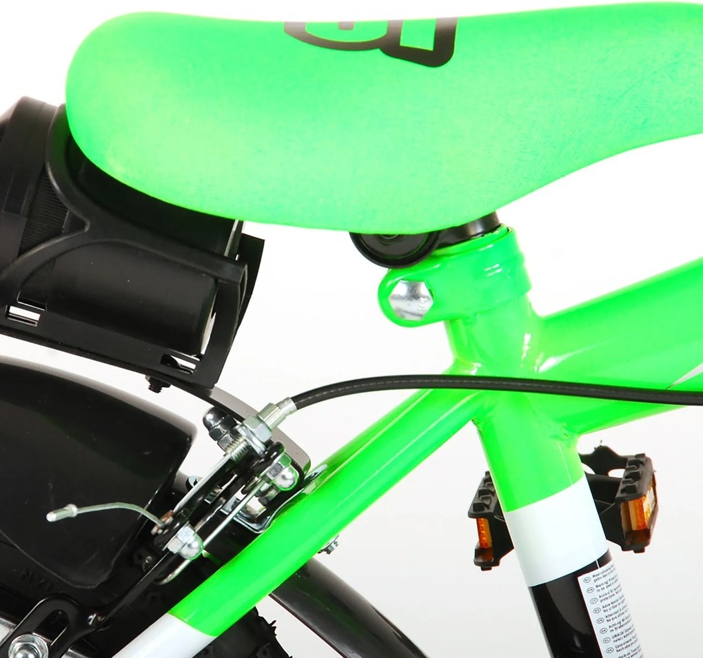 Bicicletta per Bambini 14" Stabilizzatori e Freni Caliper Verde...