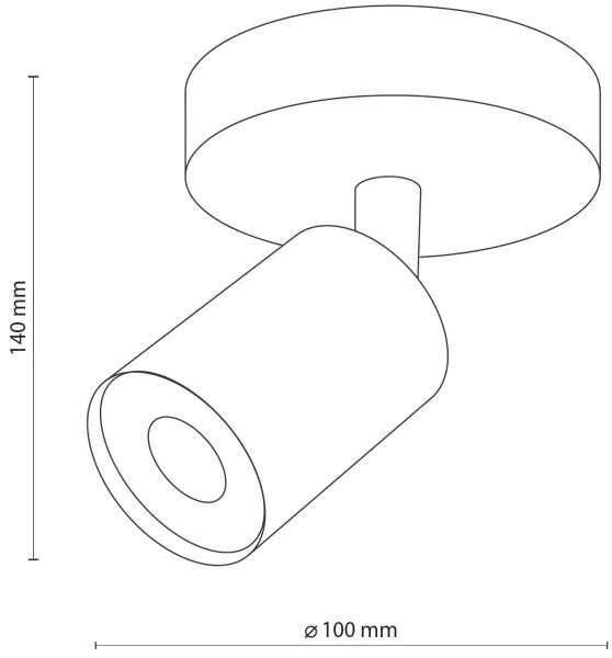 Faretto TOP WOOD 1xGU10/10W/230V nero/legno