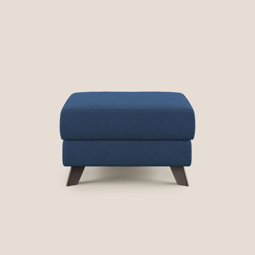 Moon Pouf contenitore e piedini alti in tessuto morbido impermeabile T02 blu