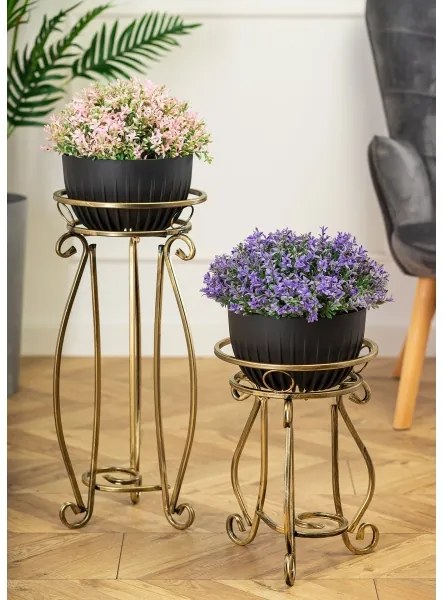 Portafiori 62x28 cm oro