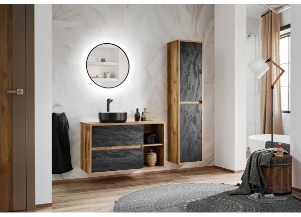 COMAD UM-6259 SIMPLE 8 - Lavabo da appoggio SIMPLE Ø 36 cm bianco/nero