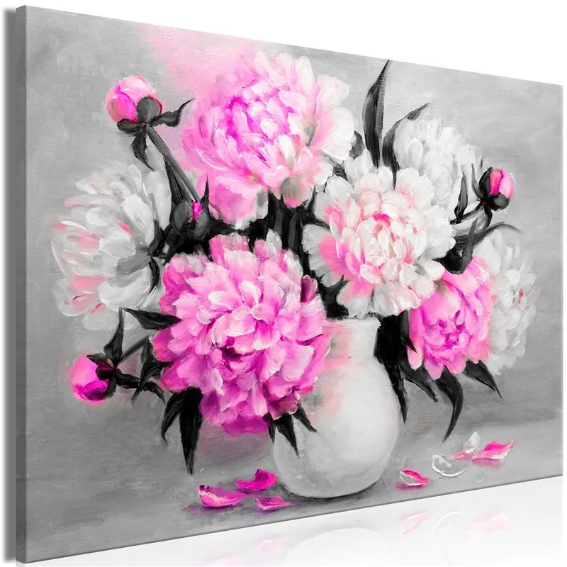 Quadro Fragrant Colours (1 Part) Wide Pink  Colore Rosa, Dimensioni e Misure 90x60