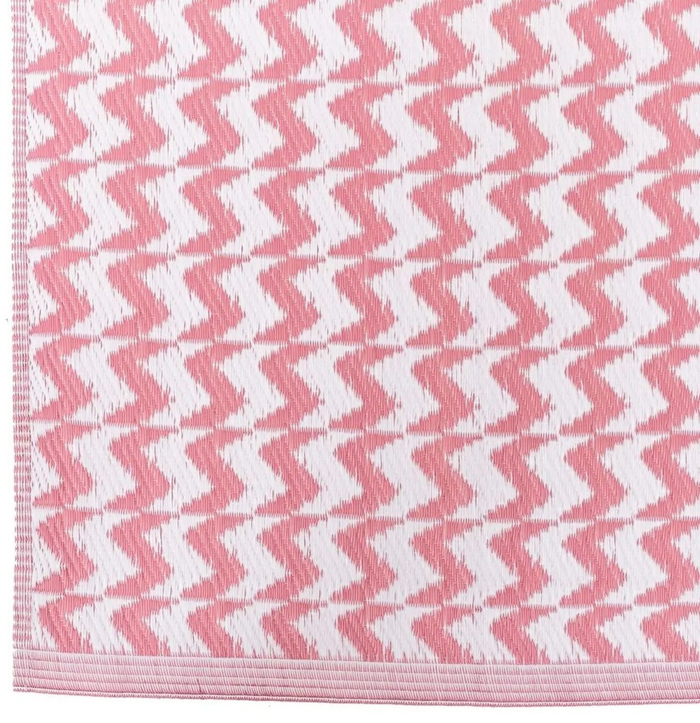 Tappeto per esterni Naxos Rosa Bianco polipropilene 90 x 150 cm