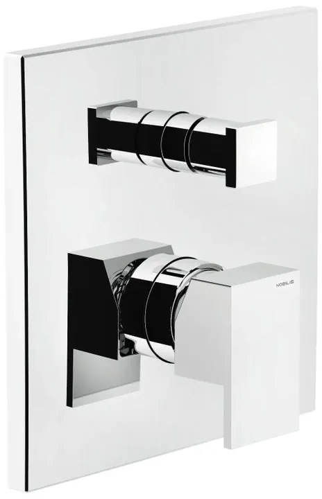 Rubinetto per doccia getto laminare cristallino ad incasso monocomando Mia cromo lucido NOBILI