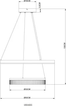 Globo 48046H1 - Lampadario LED sospeso su cavo ZARA LED/30W/230V 3000K