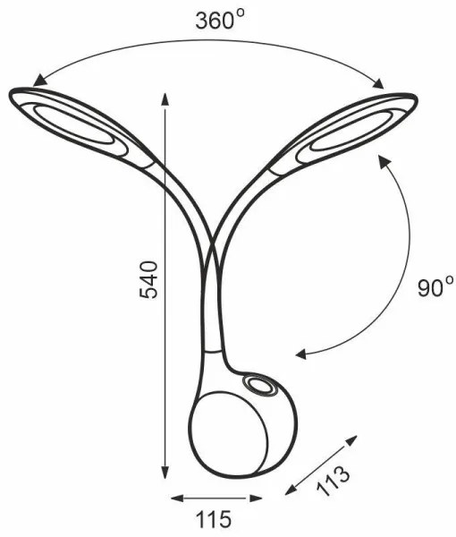 Lampada da tavolo touch LED RGB Dimmerabile EMILY LED/7W/230V