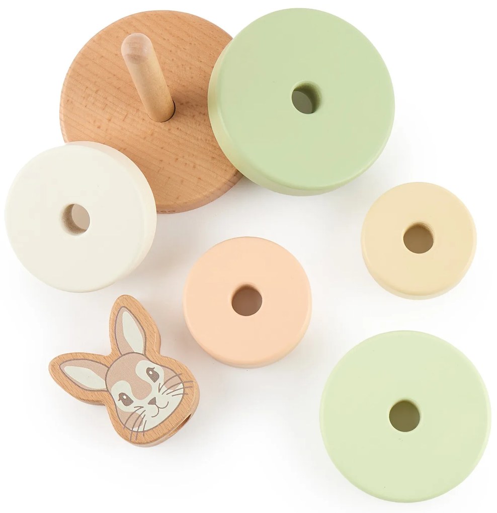 Bieco - Torre impilabile in legno - coniglietto Fine