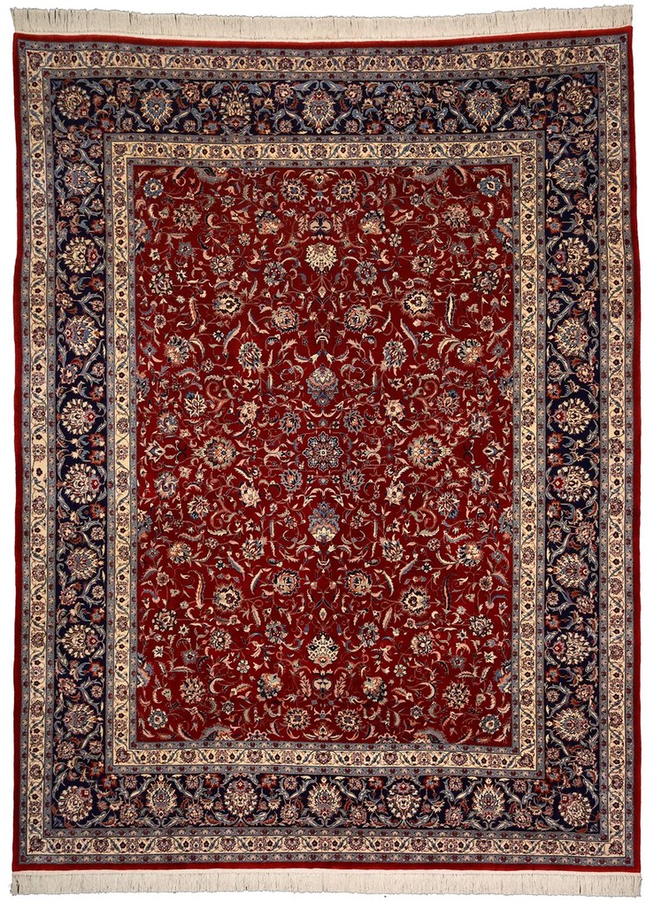 Isfahan Tappeto orientale 380x280 Rosso (Cina) Annodato A Mano