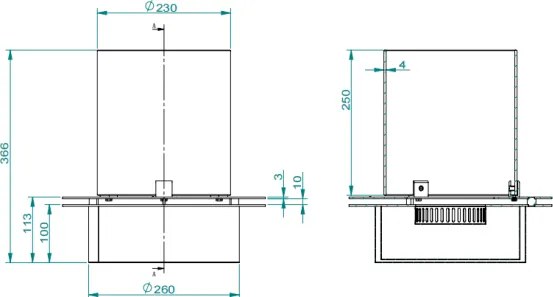 Bruciatore tondo con vetro per camino a bioetanolo biocamino inox 3 lt d.35