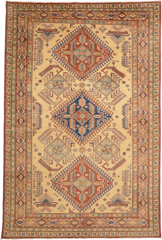 Kazak Tappeto orientale 220 x 150 (Indian) Annodato A Mano