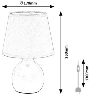 Rabalux 74076 - Lampada da tavolo INGRID 1xE14/40W/230V beige