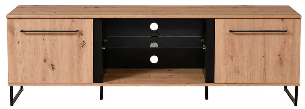 DODO - porta tv moderno colore rovere con 2 ante