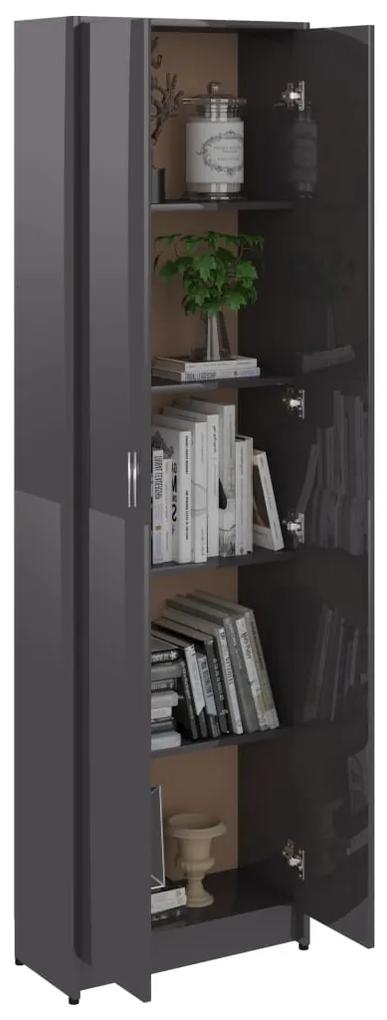 Armadio per ingresso grigio lucido 55x25x189 cm in truciolato