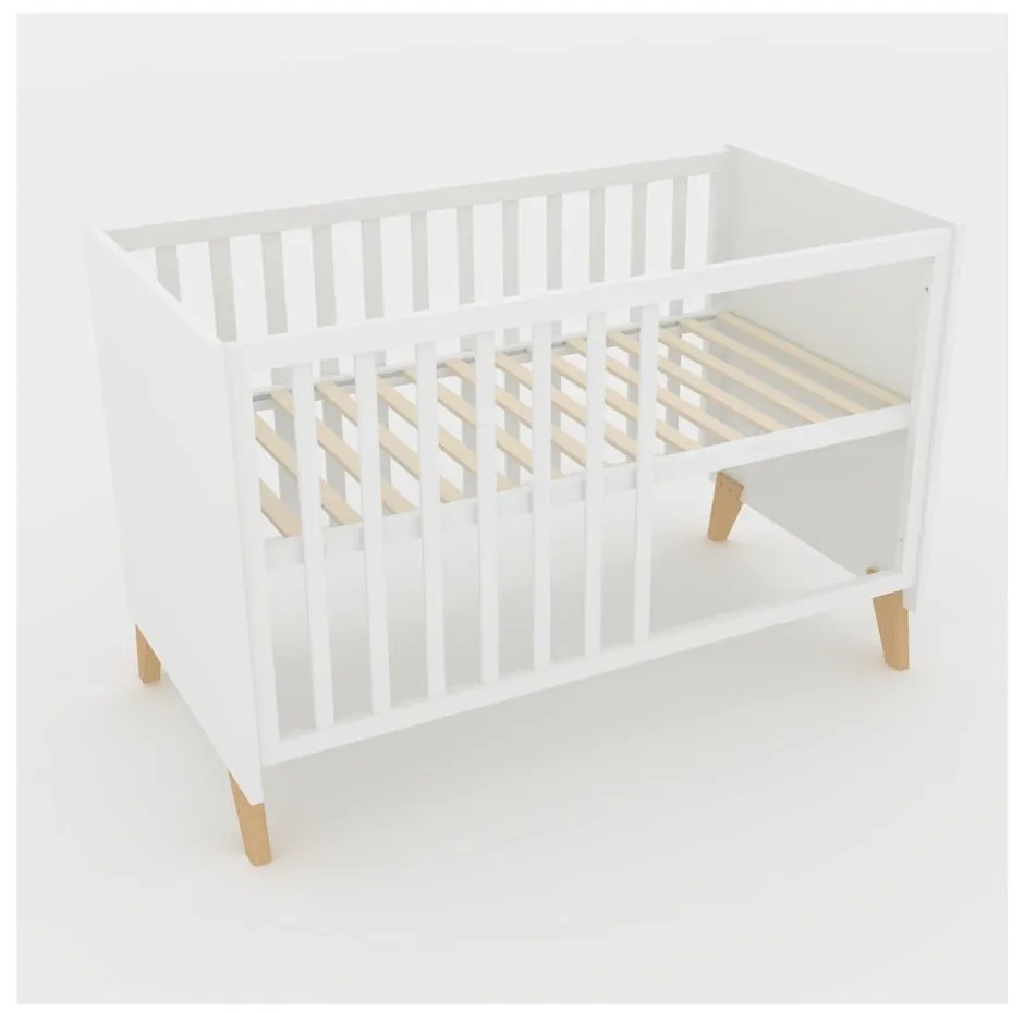 Lettino bianco 60x120 cm Léon – Roba