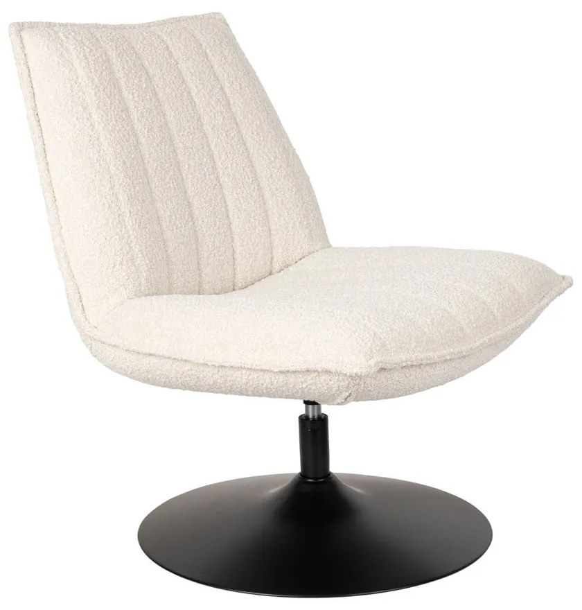 Poltrona bianca in tessuto bouclé Jax - White Label