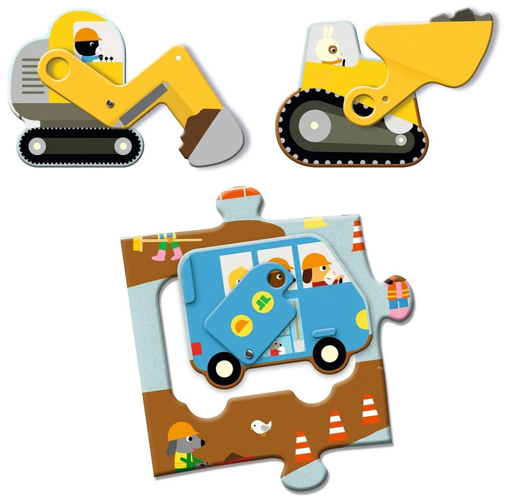 Puzzle - Cantiere con mezzi snodabili