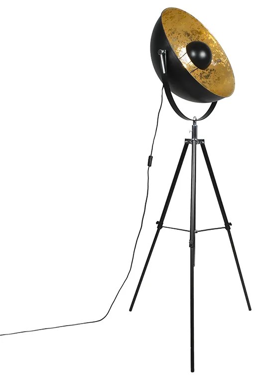 Lampada da terra a treppiede industriale nera - Magna 50 Eglip