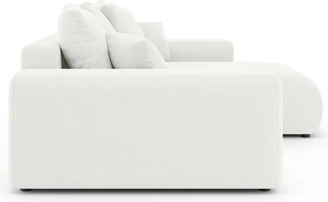 Divano angolare bianco allungabile/con contenitore (con composizione variabile) Luma – Ropez