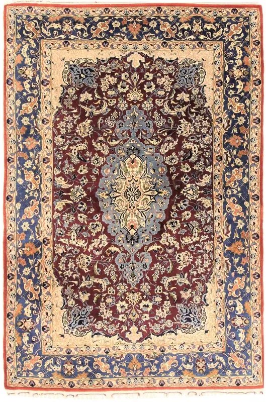 Isfahan Tappeto persiano 110x170 Rosso (Iran) Annodato A Mano