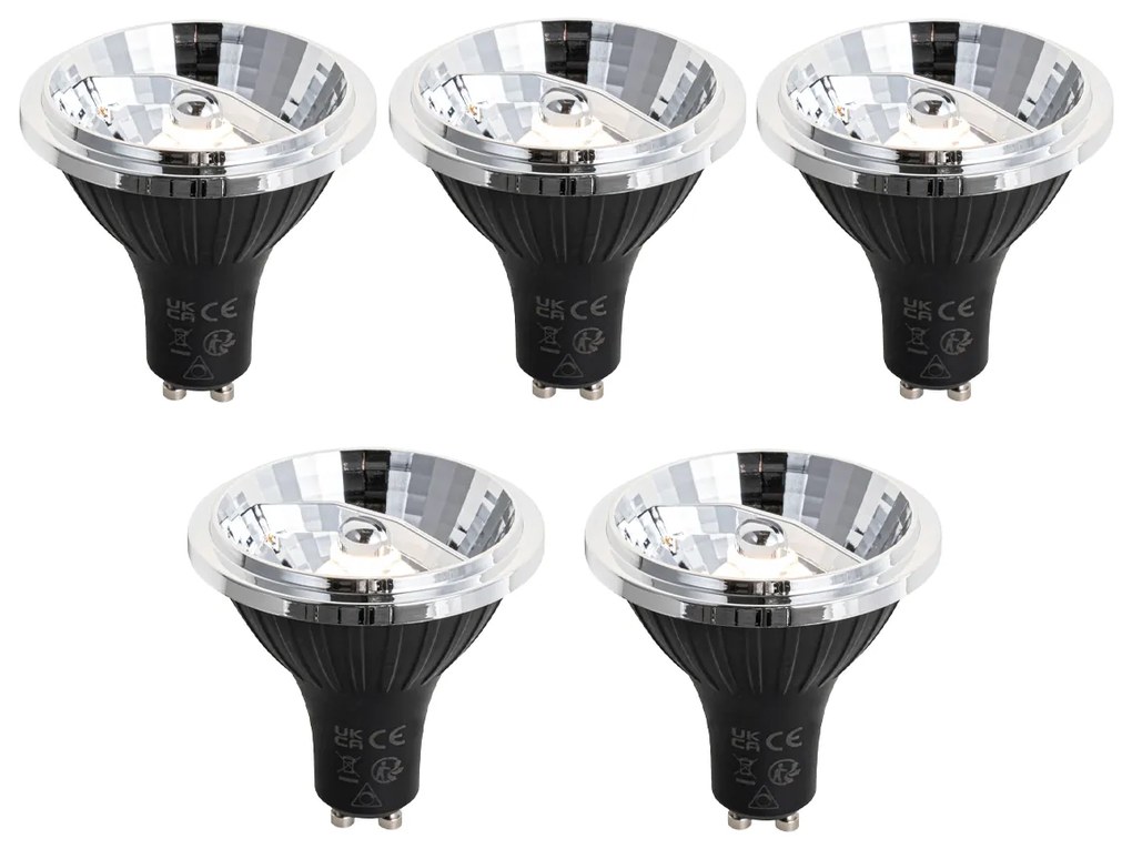 Set di 5 lampadine LED GU10 dimmerabili a 3 livelli 70mm 6,5W 600lm 2700K