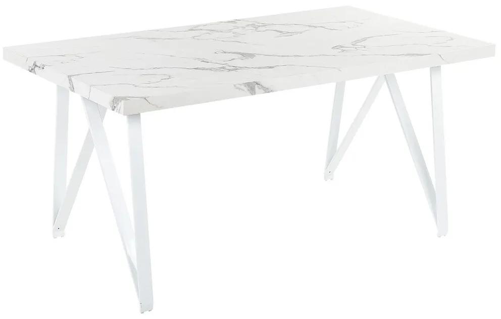 Tavolo da pranzo effetto marmo 160 x 90 cm GRIEGER Beliani