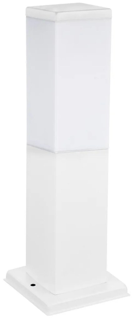 Paletto da Giardino 40cm Acciaio INOX Bianco IP54 Base E27