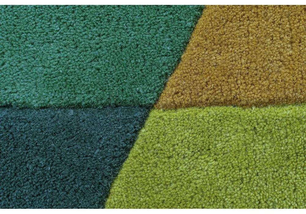 Tappeto in lana giallo/verde 80x150 cm Prism - Flair Rugs