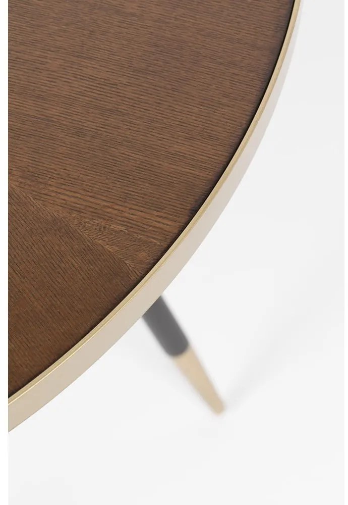 Tavolo da pranzo rotondo con piano in noce ø 91 cm Denise - White Label