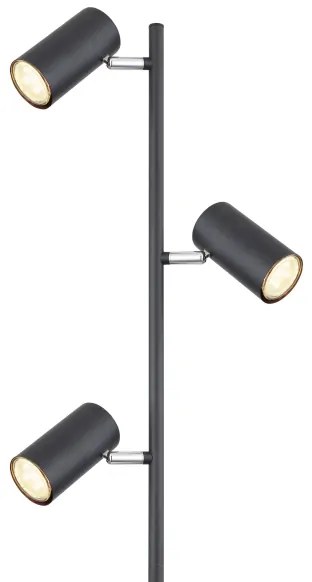 Globo 57910SB - Lampada con piedistallo ROBBY 3xGU10/5W/230V nero