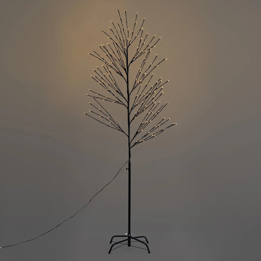 Albero di Natale nero 200 cm incl. LED IP44 - Vixen