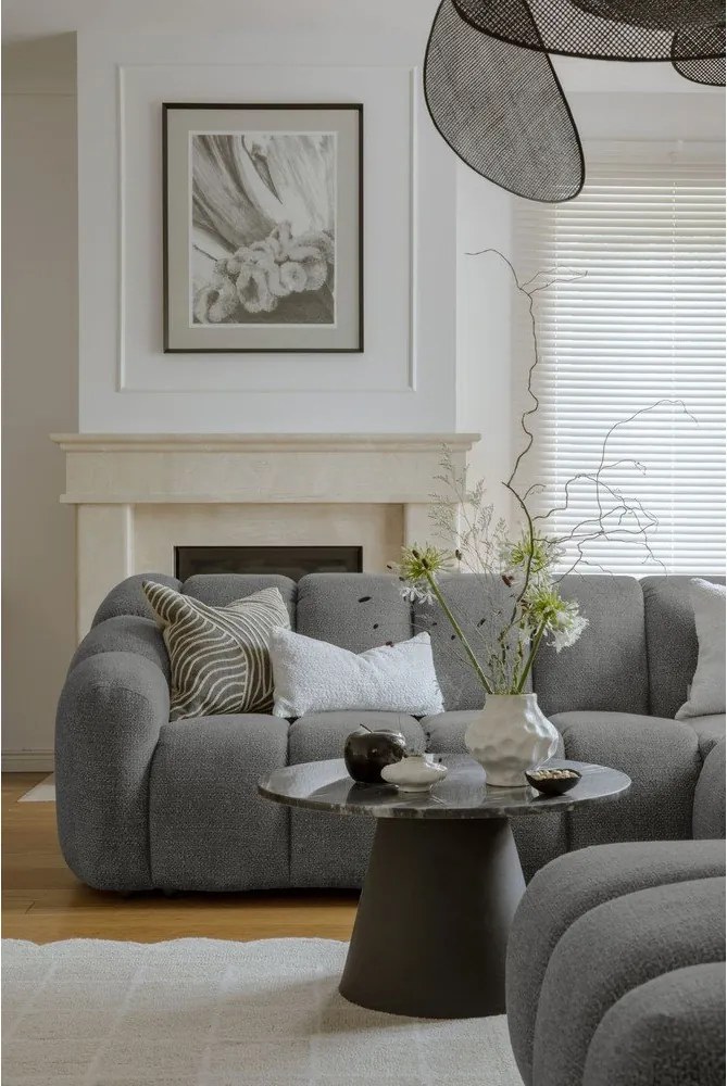 Divano angolare grigio (con penisola a sinistra/a U) Shell – Miuform