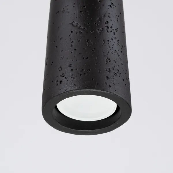 Sollux SL.1355 - Lampadario a sospensione con filo ELECTRA 1xGU10/10W/230V calcestruzzo/nero