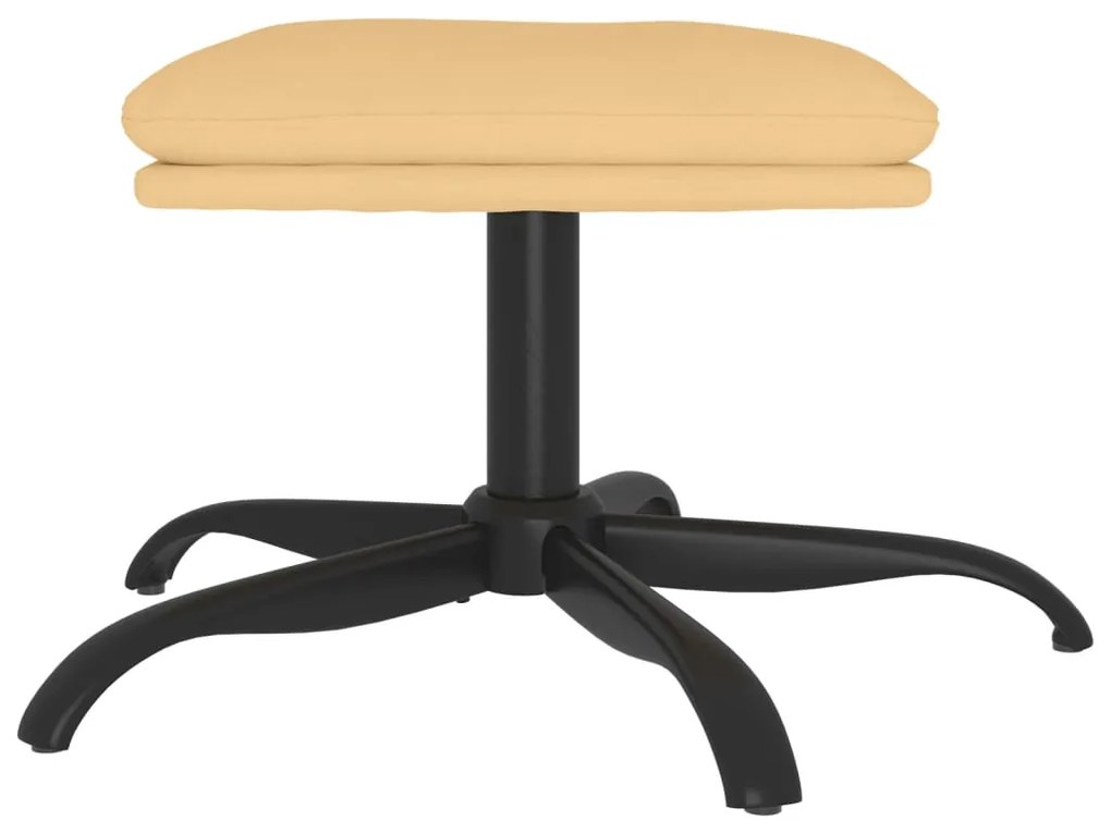 Sgabello crema 60x60x36 cm in microfibra
