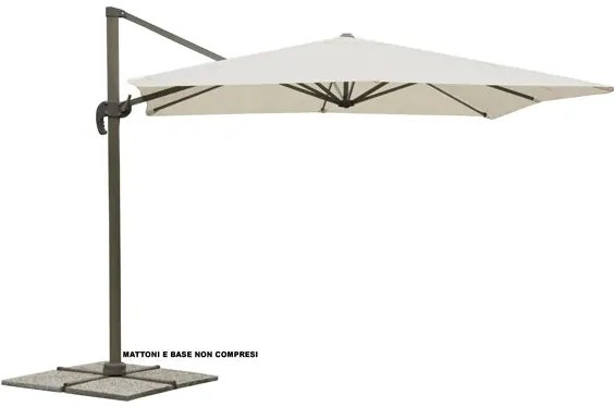 Ombrellone a braccio Deluxe 3x4 mt – Struttura in alluminio, ecrù