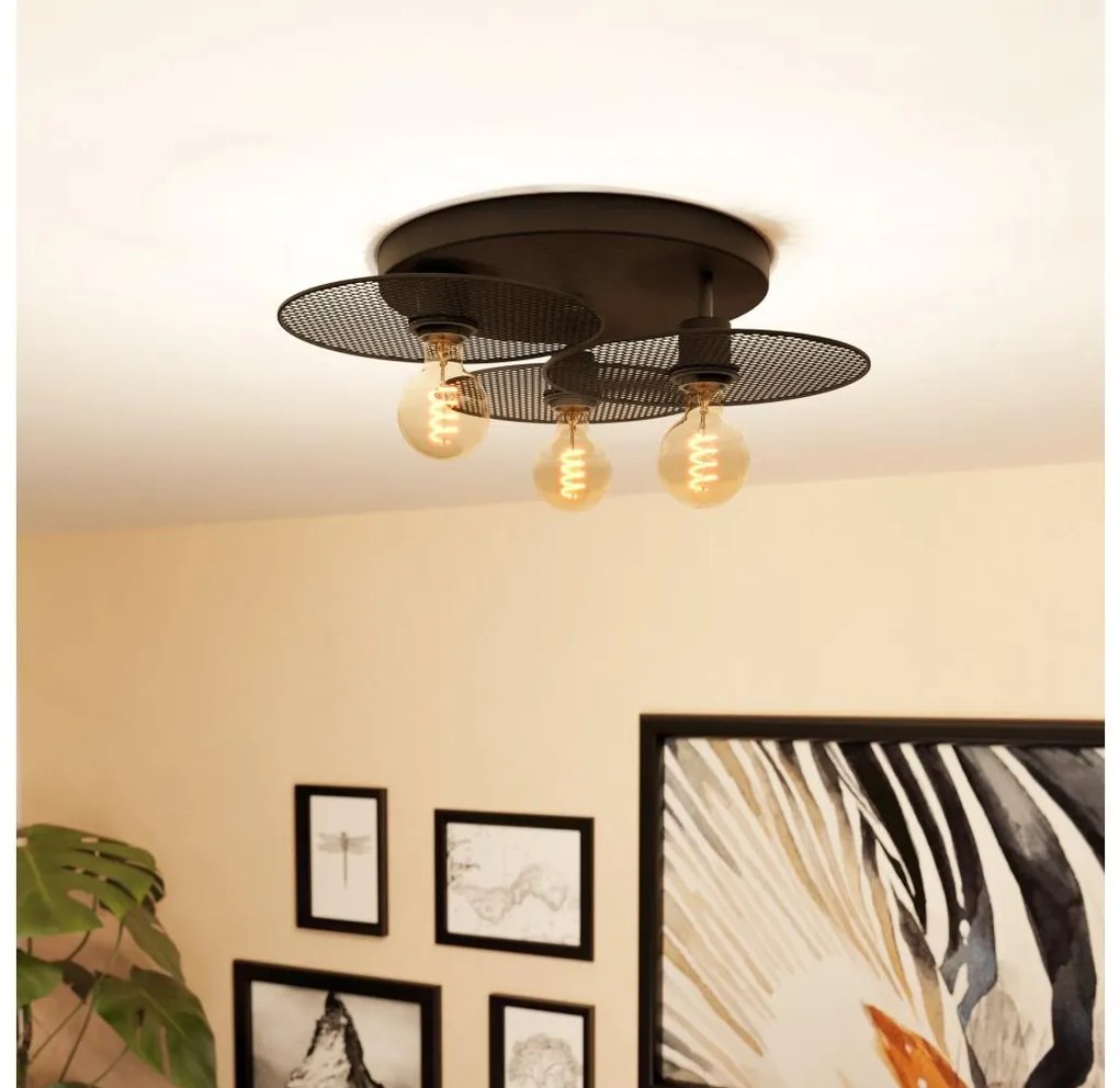 Eglo 43728 - Plafoniera IKESTON 3xE27/40W/230V