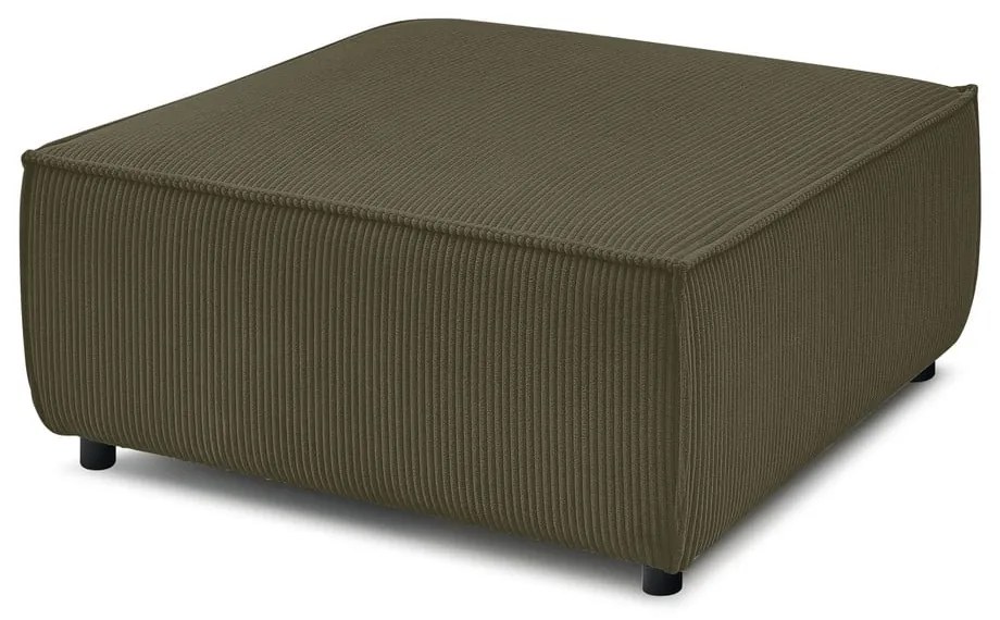 Pouf in velluto a coste verde chiaro Nihad modular - Bobochic Paris