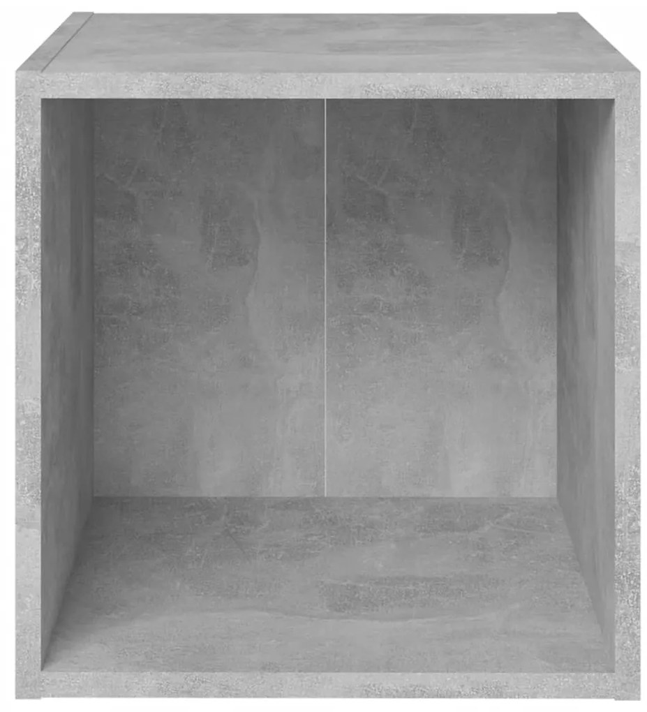 Mobili Porta TV 2pz Grigio Cemento 37x35x37cm Legno Multistrato