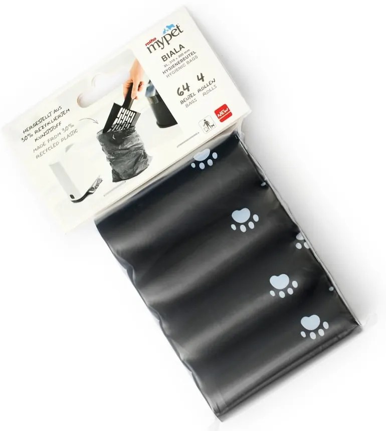 Sacchetti neri per gatti in set da 4 11x18 cm Biala - Rotho